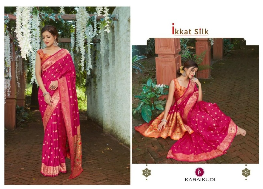 Shangrila Presents  Ikkat Silk Festive Wear Sarees Collection