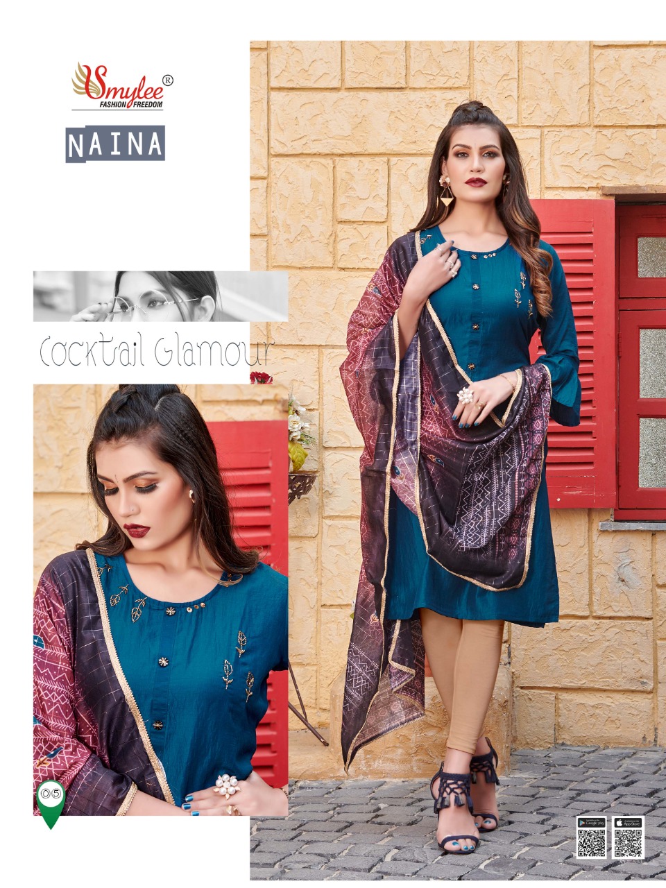 Smylee   Presents Naina Designer  Kurti With Dupatta Collection