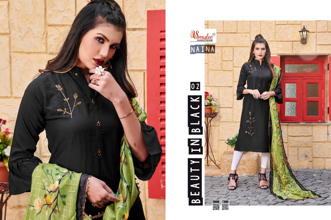Smylee   Presents Naina Designer  Kurti With Dupatta Collection