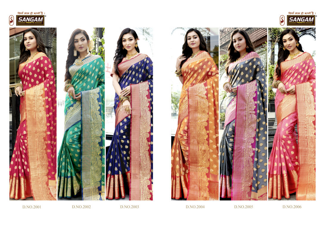 Sangam Presents Kimaanee Silk Pure Soft Silk Saree With Siroski Work