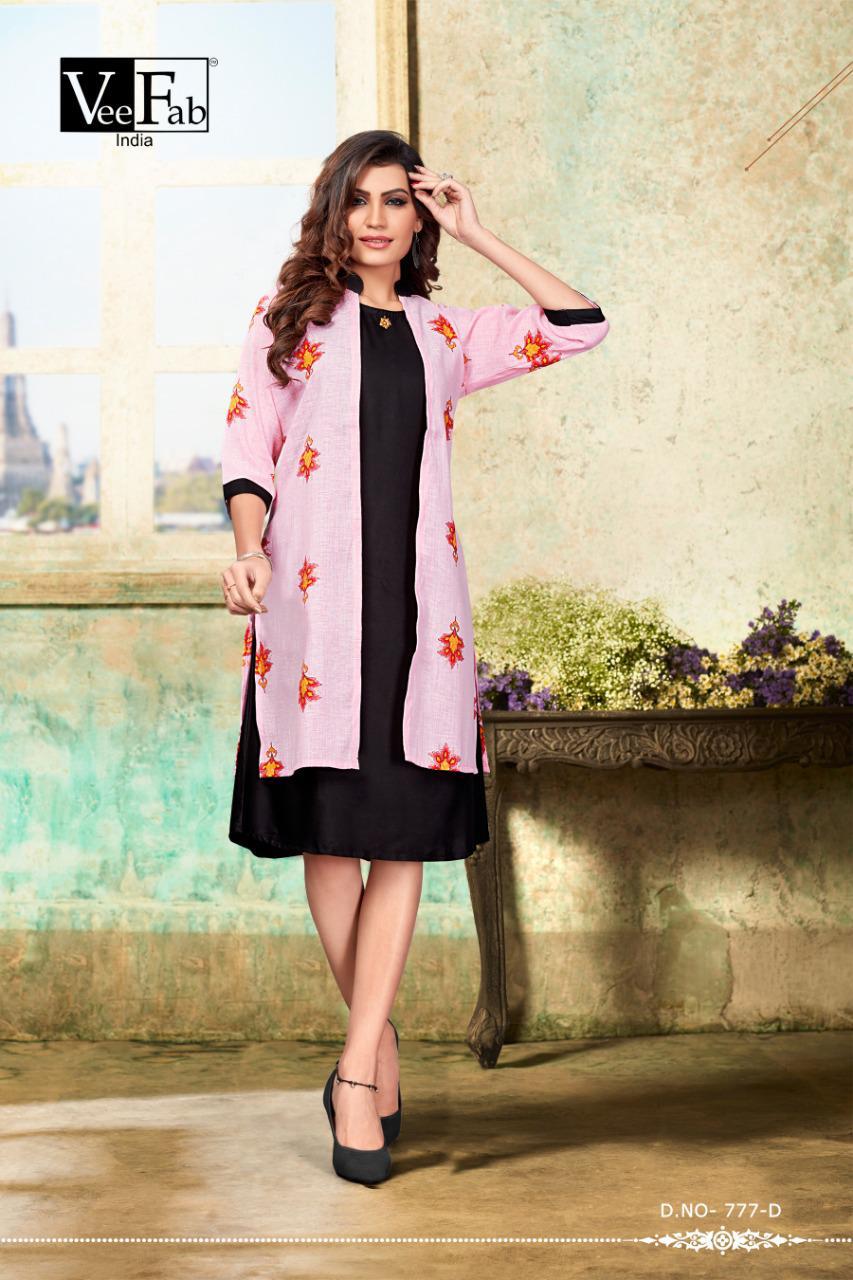 Vf Presents  Femina  Designer Kurti With Jacket