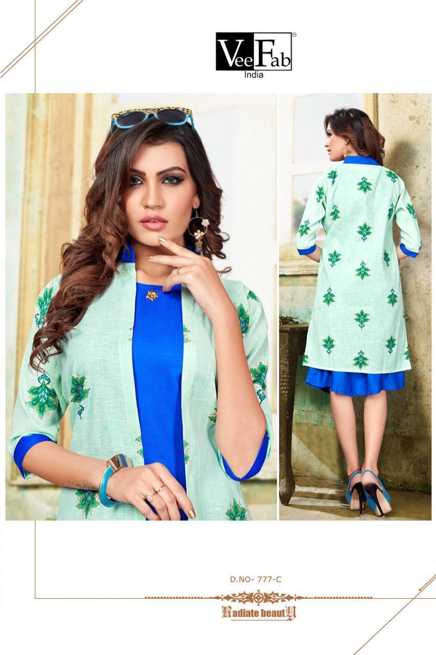 Vf Presents  Femina  Designer Kurti With Jacket