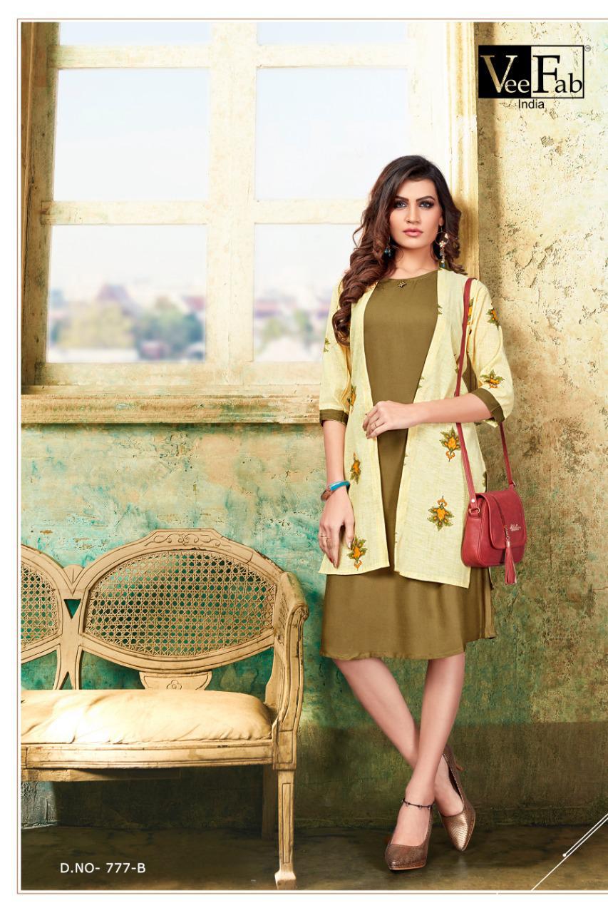 Vf Presents  Femina  Designer Kurti With Jacket