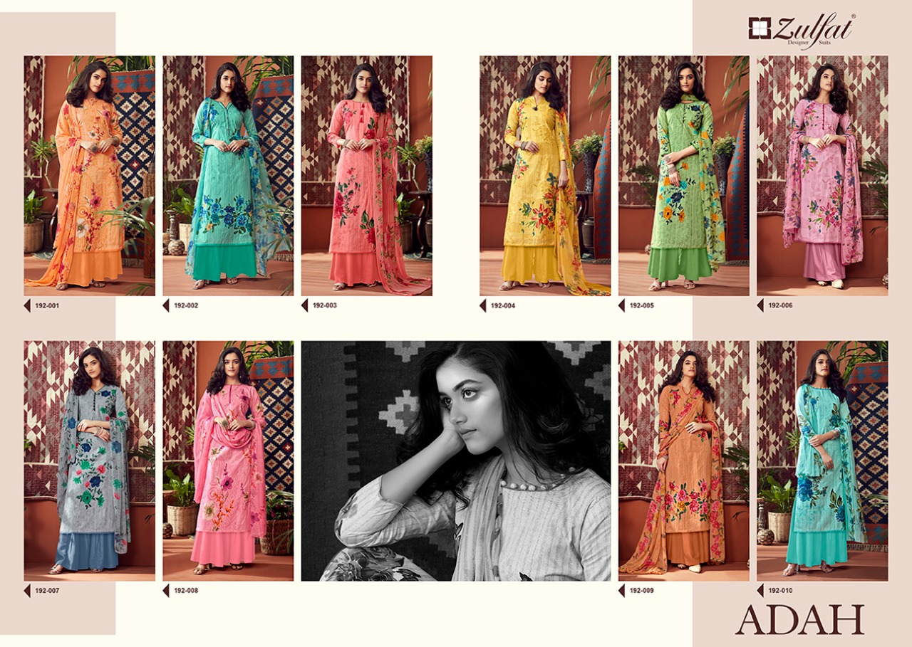 Zulfat Presents Adah Vol 2 Designer Dress Material