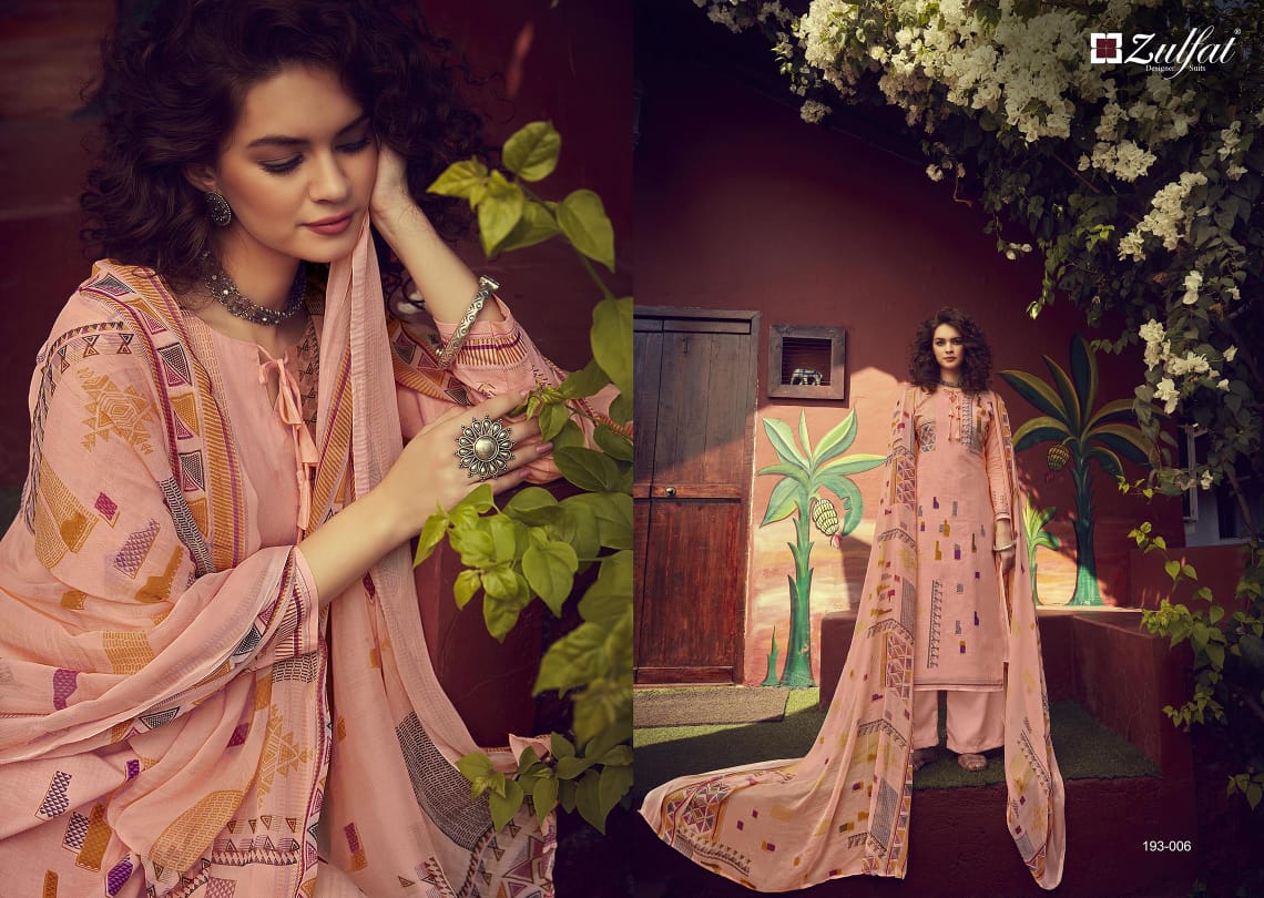 Zulfat Presents  Gulmohar Vol 3  Designer Dress Material