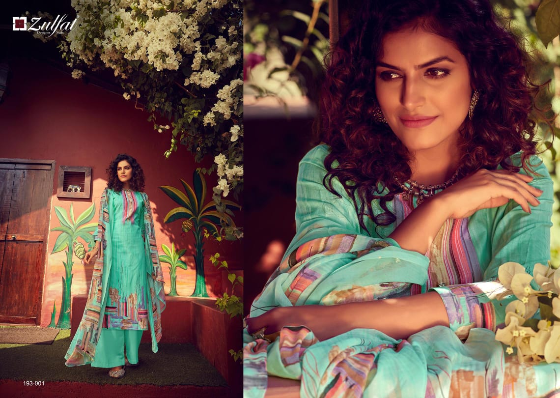 Zulfat Presents  Gulmohar Vol 3  Designer Dress Material