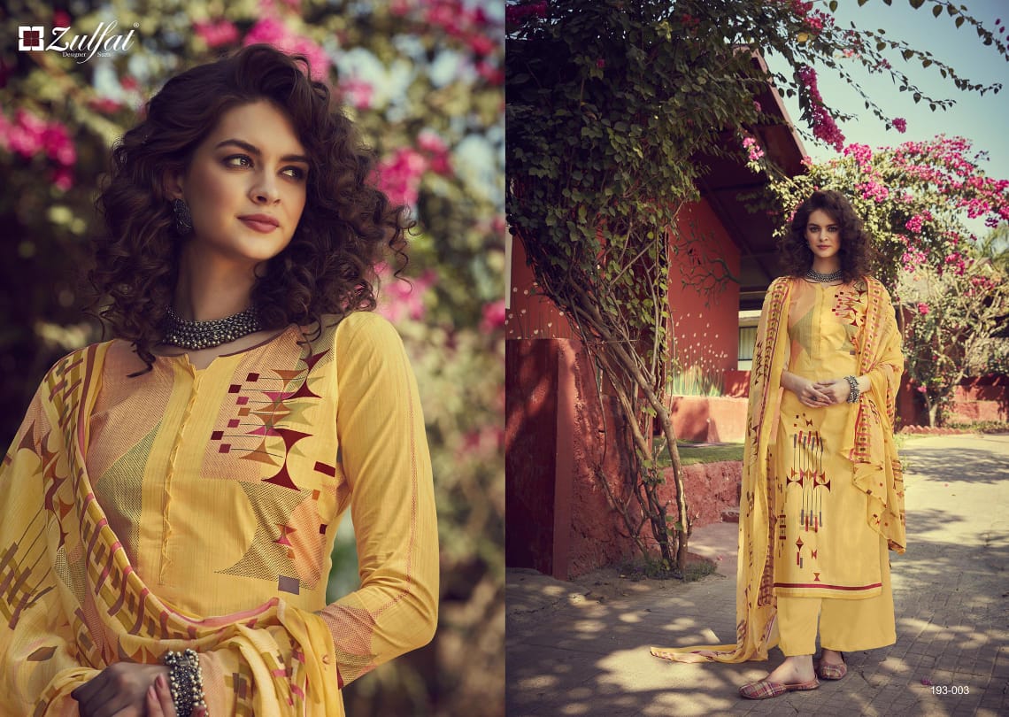 Zulfat Presents  Gulmohar Vol 3  Designer Dress Material