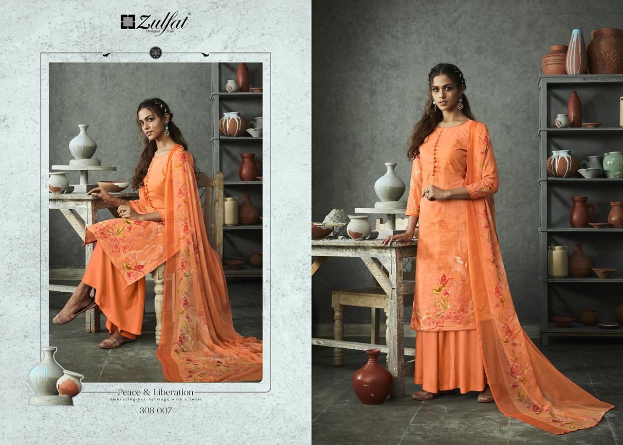 Zulfat Presents  Gulmohar  Vol 4 Designer Dress Material