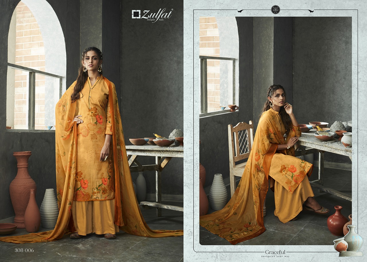 Zulfat Presents  Gulmohar  Vol 4 Designer Dress Material