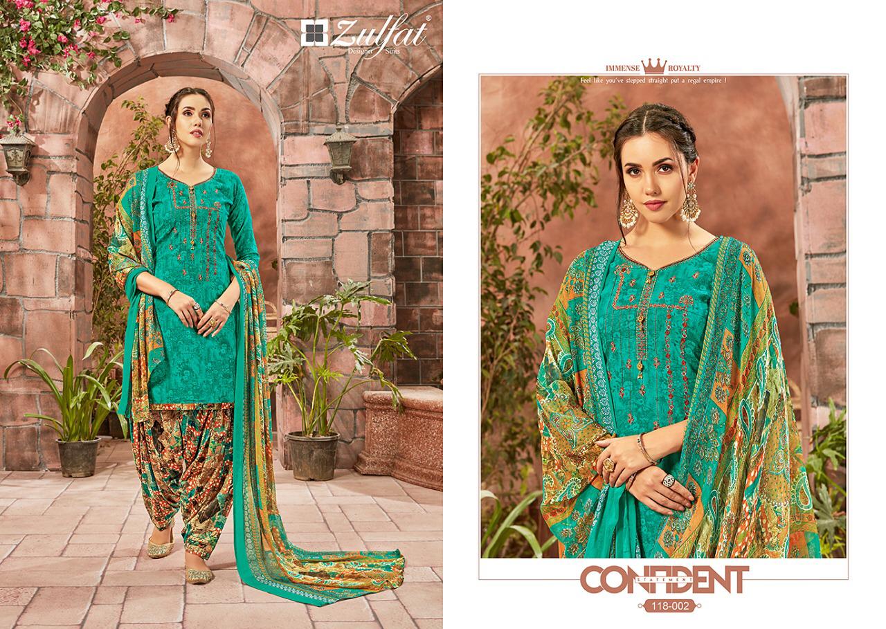 Zulfat Presents  Patiyala Babes Casual Wear Dress Material