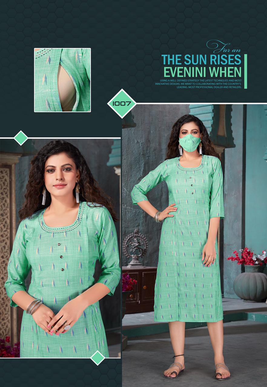 Elevate Motherhood | Enjoy In Stylish Comfort | Cotton Feeding Kurta