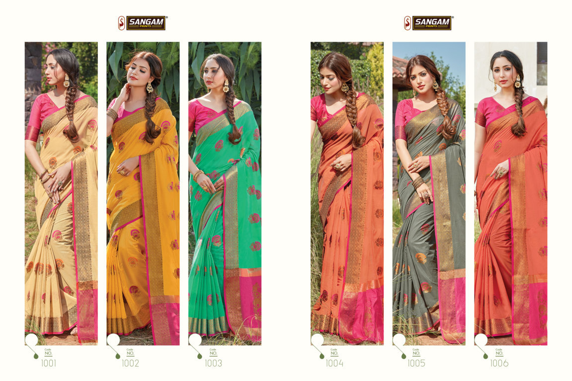 Sangam Presents Sheesha Cotton Handloom Sarees