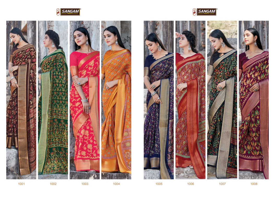 Sangam Presents Sangini Printed Cotton Saree Collection