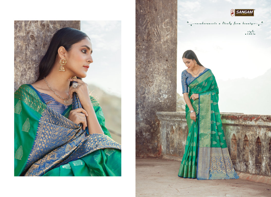 Sangam Presents Matsya Silk Pure Soft Silk Saree With Siroski Work