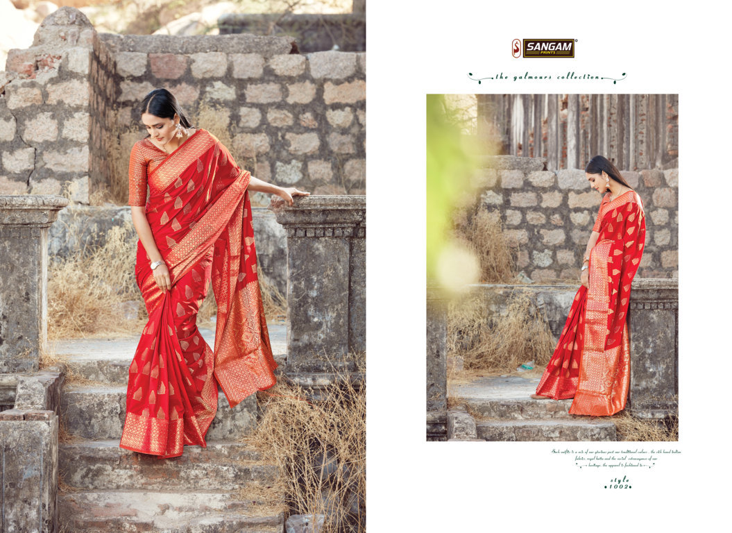Sangam Presents Matsya Silk Pure Soft Silk Saree With Siroski Work
