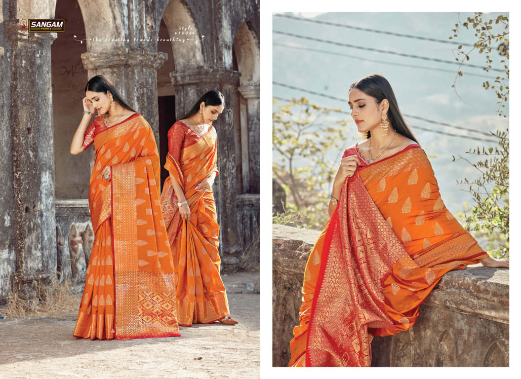 Sangam Presents Matsya Silk Pure Soft Silk Saree With Siroski Work