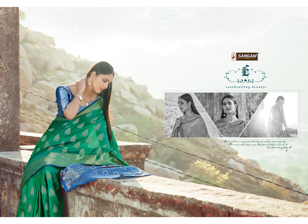 Sangam Presents Matsya Silk Pure Soft Silk Saree With Siroski Work