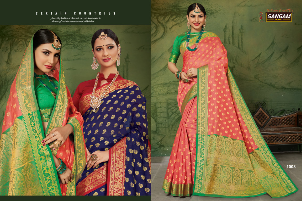 Sangam Presents Kanchipuram Handloom Silk Sarees