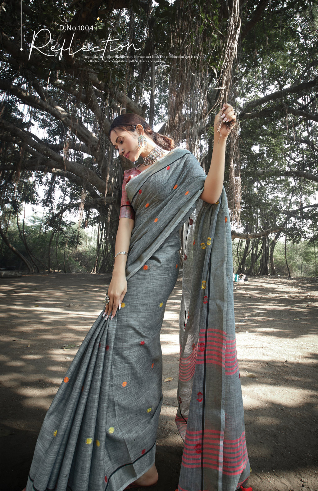 Sangam Presents Sangeet Linen Cotton Embroidery Sarees