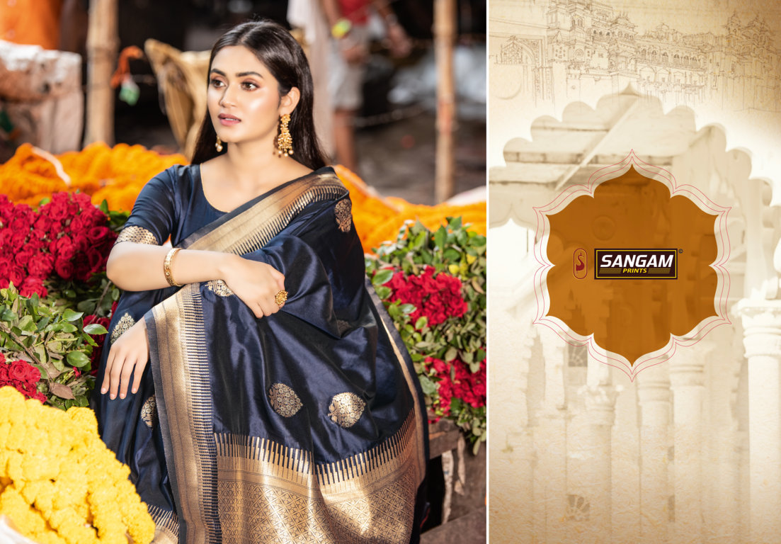 Shangrila Saree Manyavar Silk 8501-8510 Series By Shangrila Saree For Full  Set Pieces - ashdesigners.in
