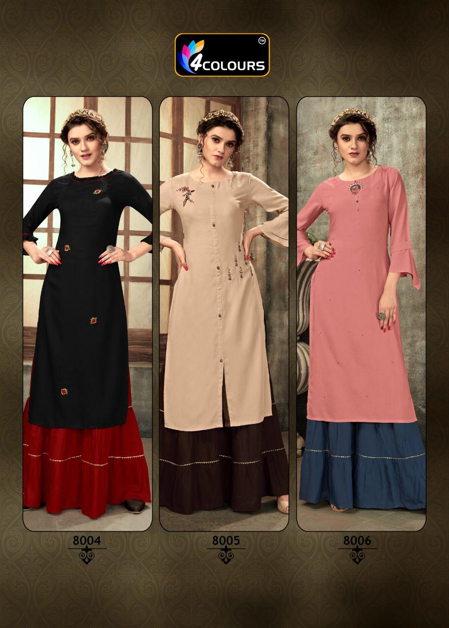 4colours  Presents   Zulfat  Kurti With Bottom