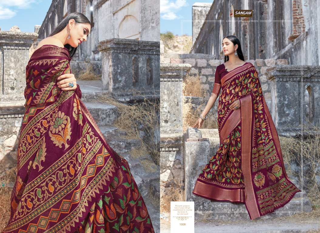 Sangam Presents Sangini Printed Cotton Saree Collection