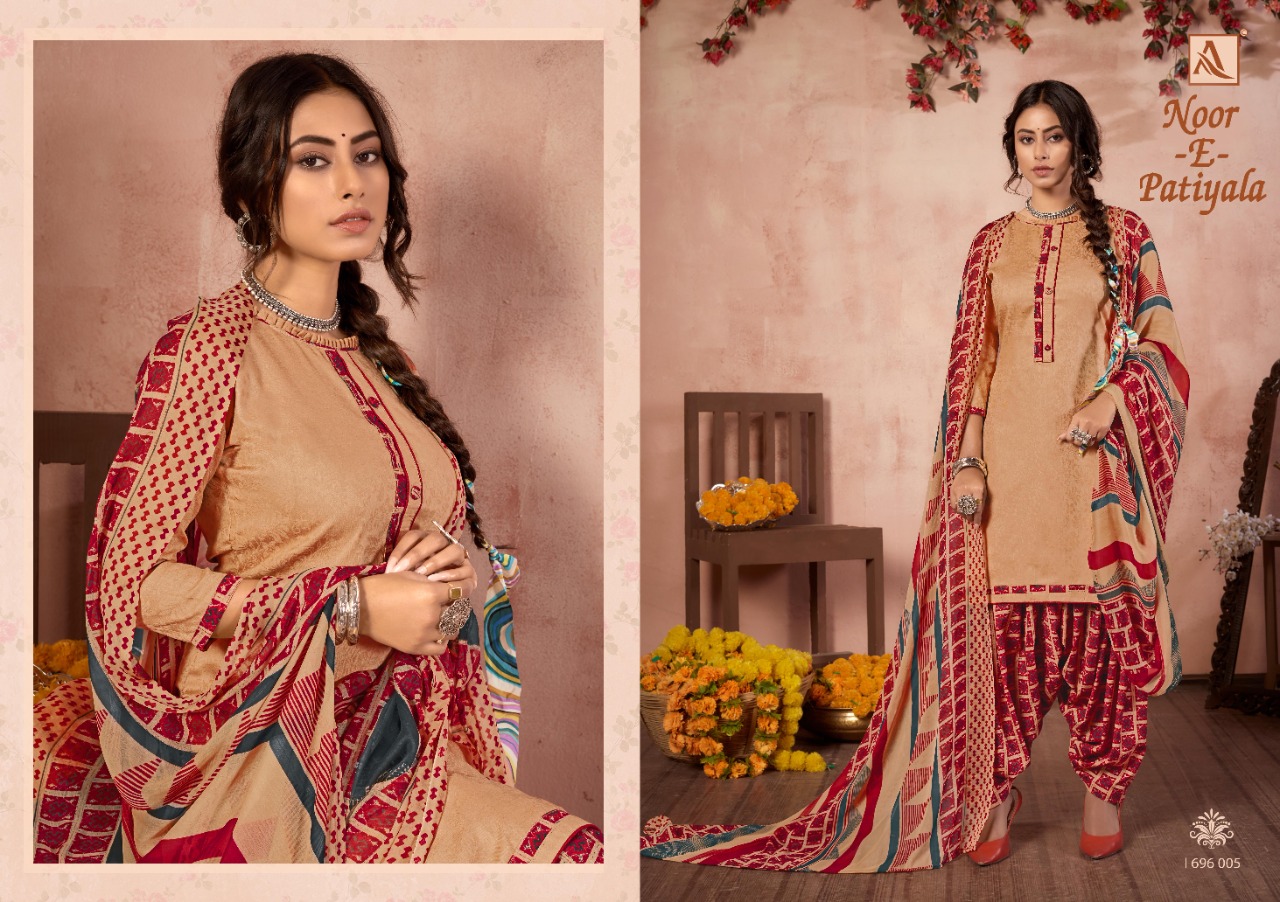 Alok Launching  Noor E Patiyala 12 Designer Dress Material Collection