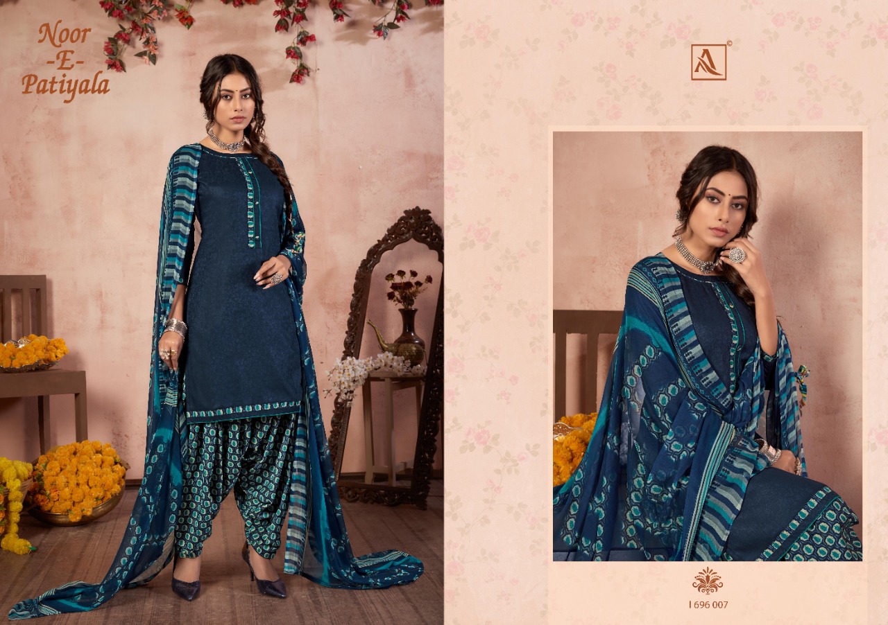 Alok Launching  Noor E Patiyala 12 Designer Dress Material Collection