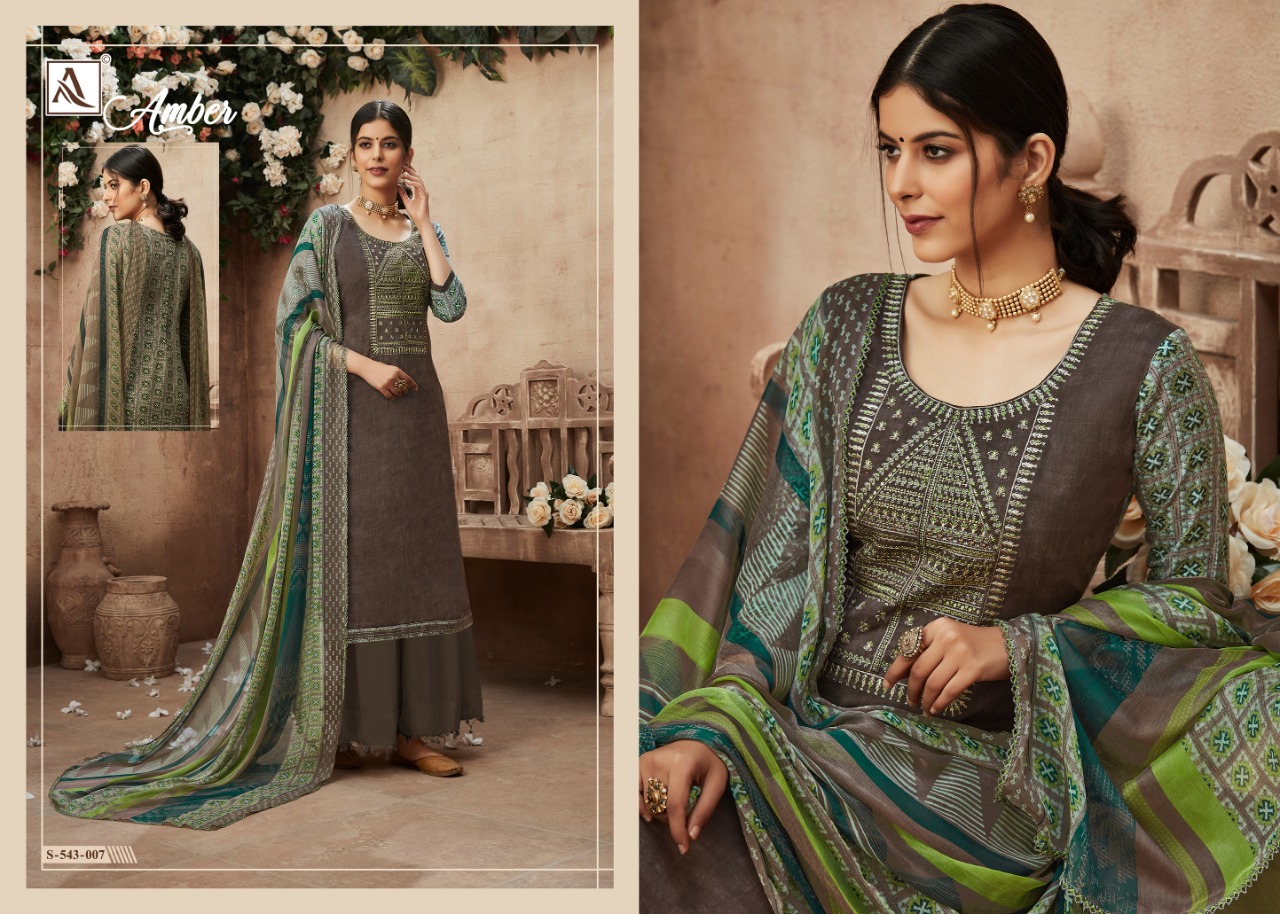Alok Presents  Amber Designer Dress Material Collection