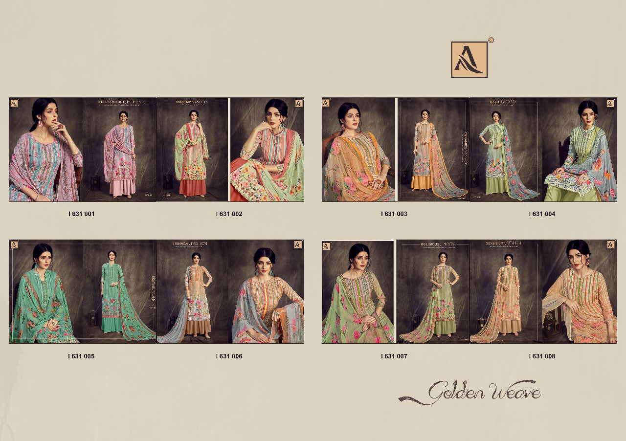 Alok  Presents  Golden Weave Designer Dress Material Collection
