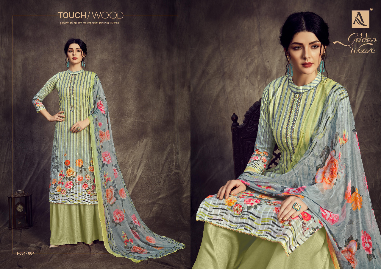 Alok  Presents  Golden Weave Designer Dress Material Collection