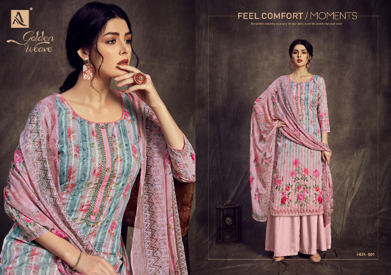 Alok  Presents  Golden Weave Designer Dress Material Collection