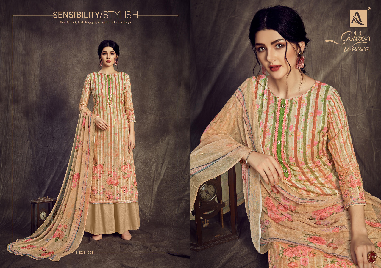 Alok  Presents  Golden Weave Designer Dress Material Collection