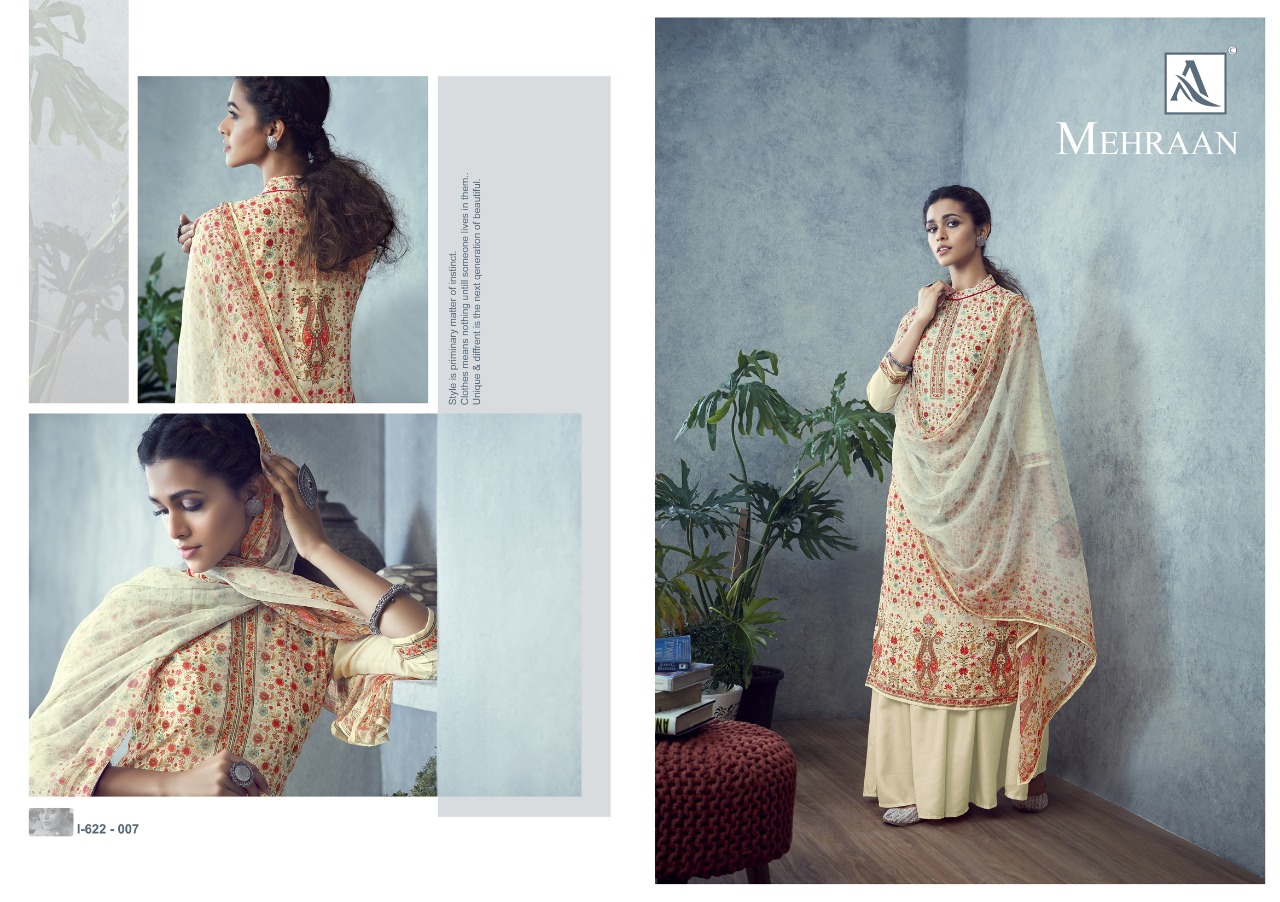 Alok Presents  Mehraan Designer Dress Material