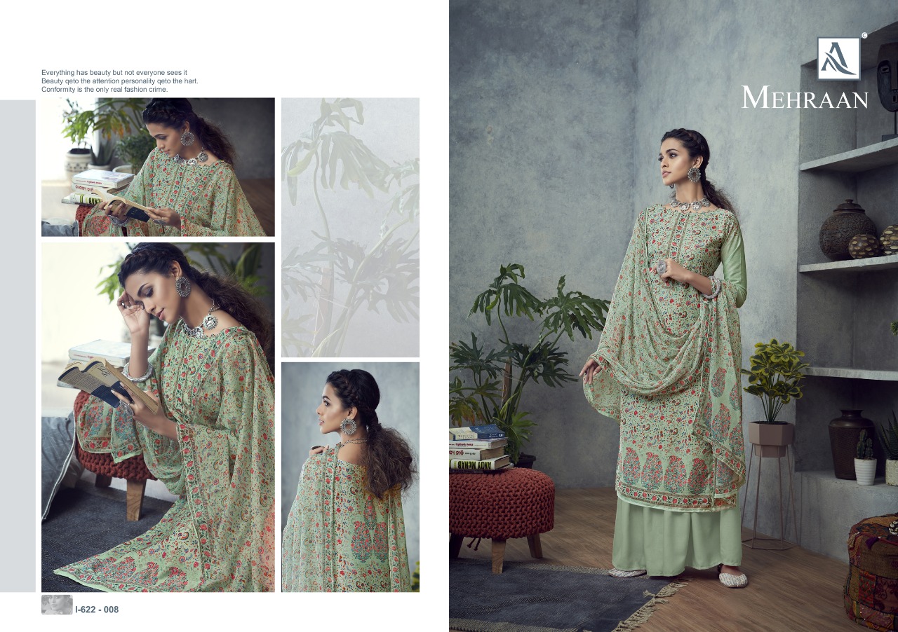 Alok Presents  Mehraan Designer Dress Material