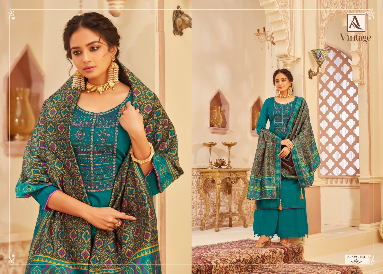 Alok Presents Vintage Designer Dress Material Collection