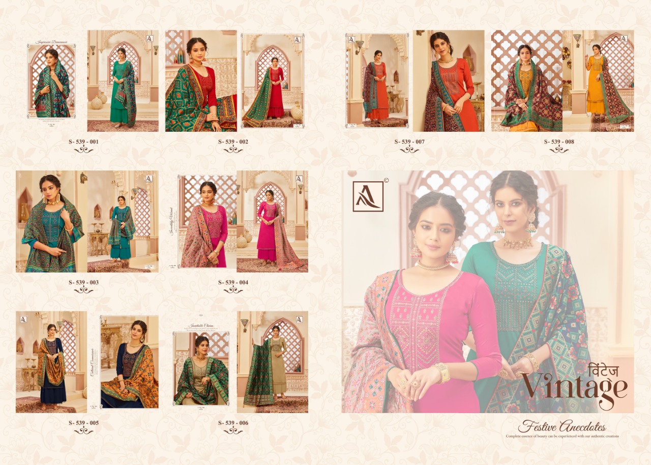Alok Presents Vintage Designer Dress Material Collection