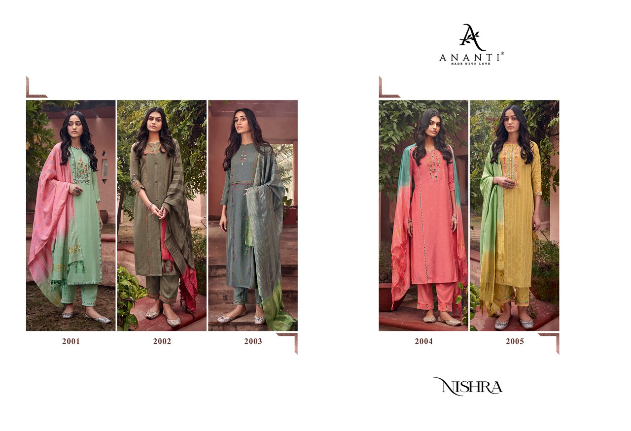 Ananti  Presents  Nishra Fancy  Readymade Collection