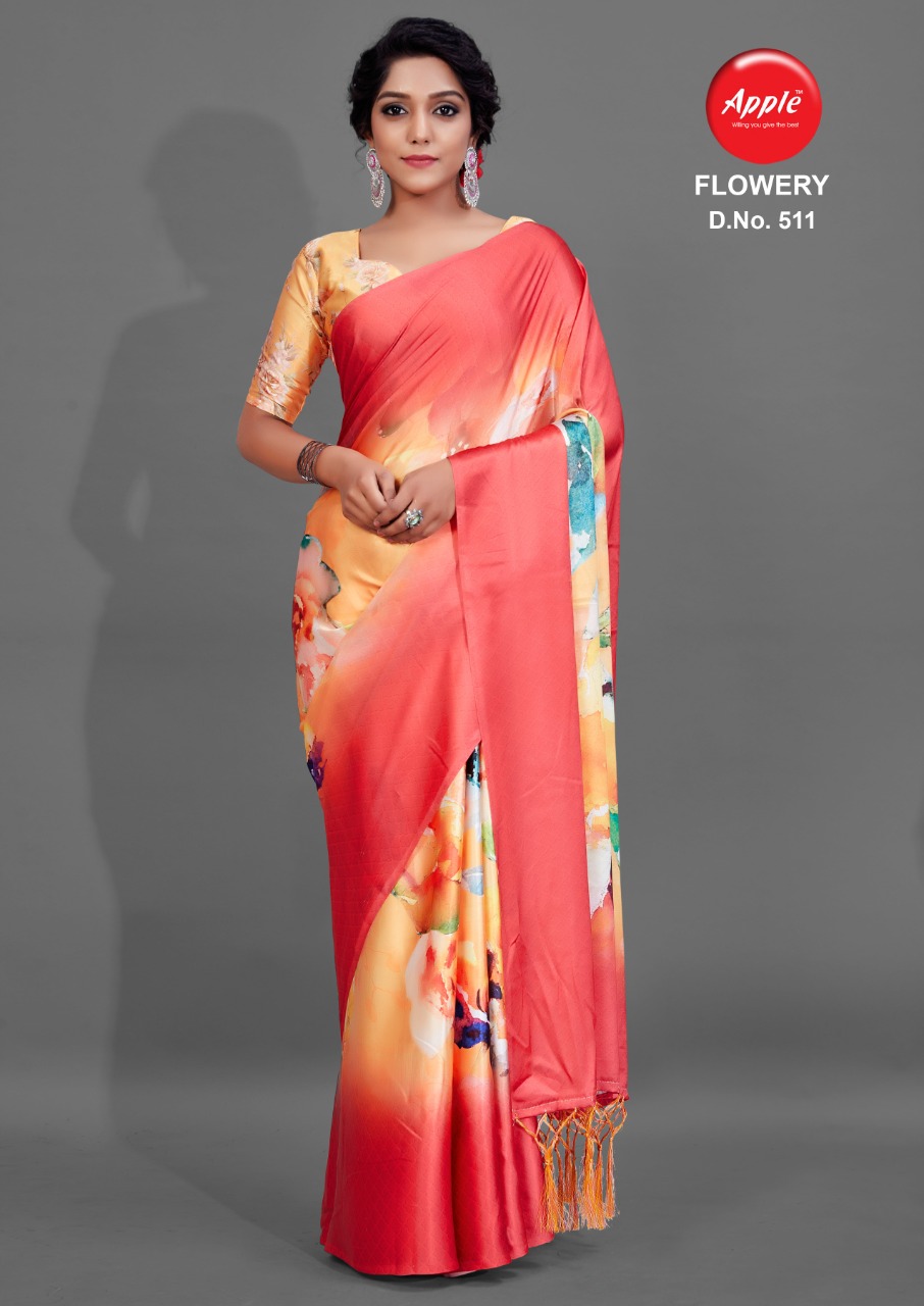Apple Presents  Flowery  Vol 5  Designer Saree Collection