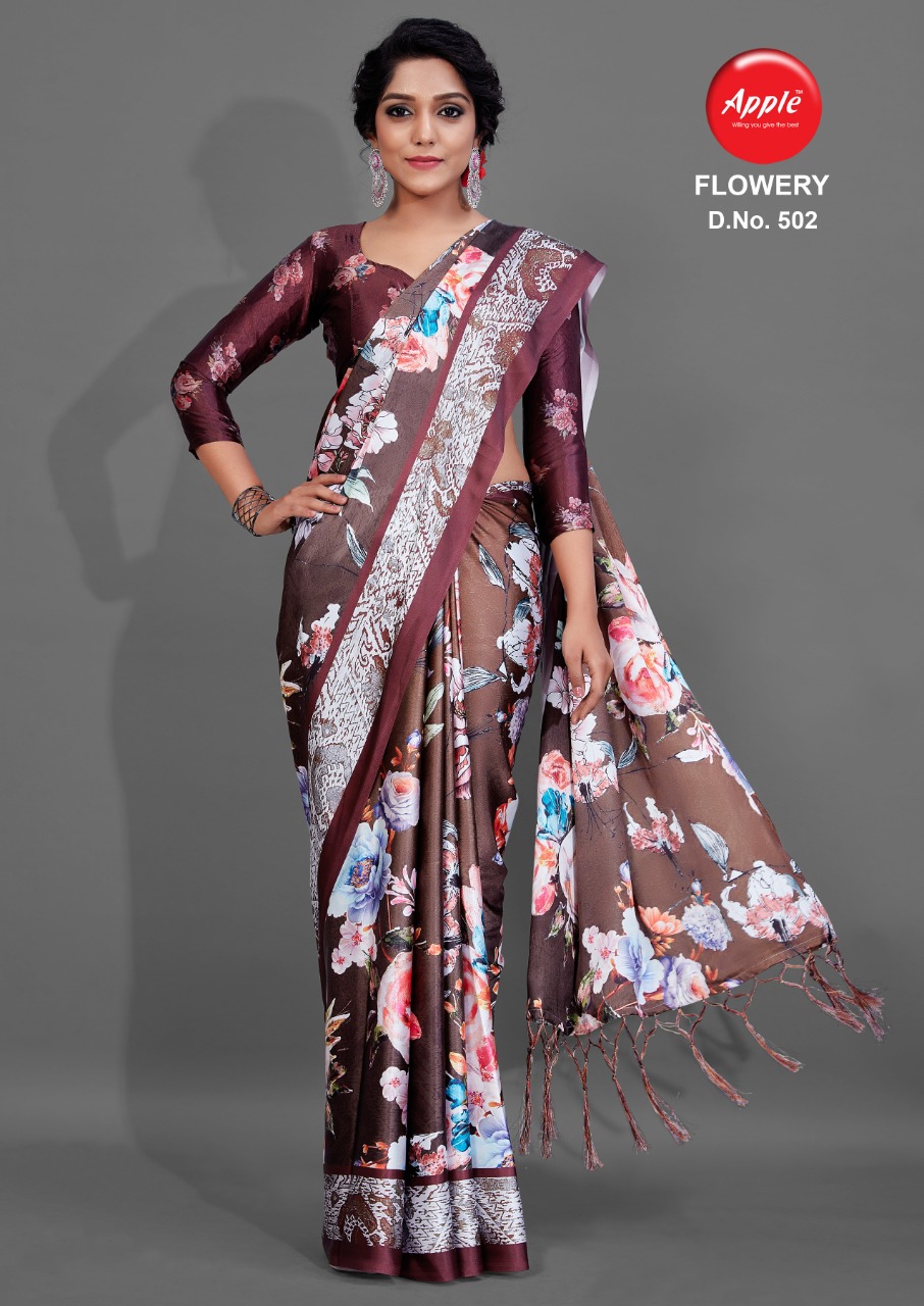 Apple Presents  Flowery  Vol 5  Designer Saree Collection
