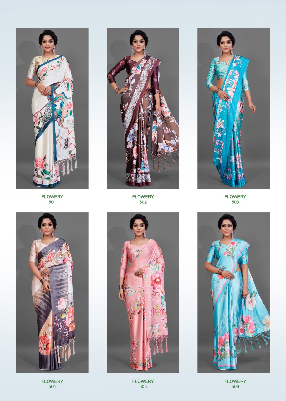Apple Presents  Flowery  Vol 5  Designer Saree Collection
