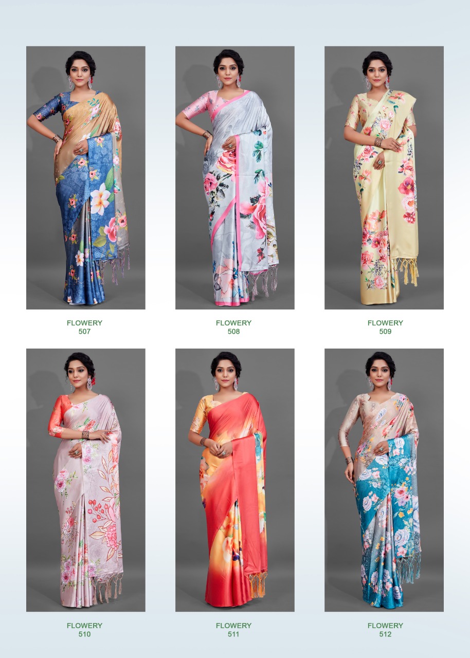 Apple Presents  Flowery  Vol 5  Designer Saree Collection