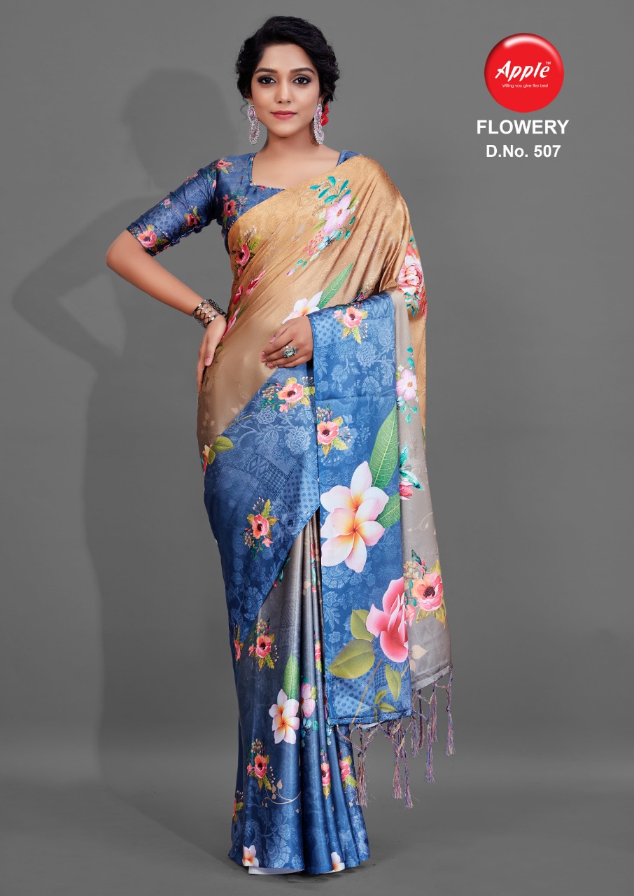 Apple Presents  Flowery  Vol 5  Designer Saree Collection