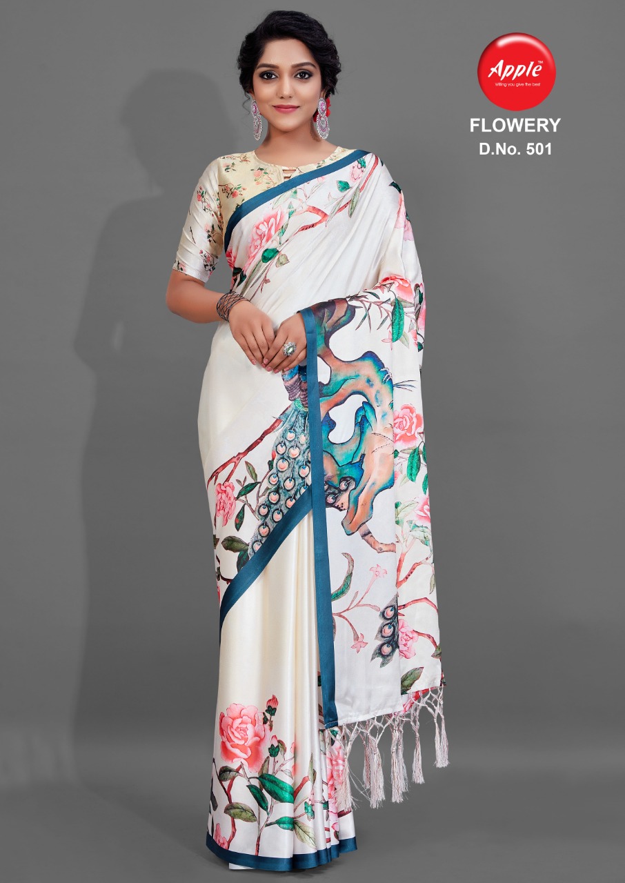 Apple Presents  Flowery  Vol 5  Designer Saree Collection