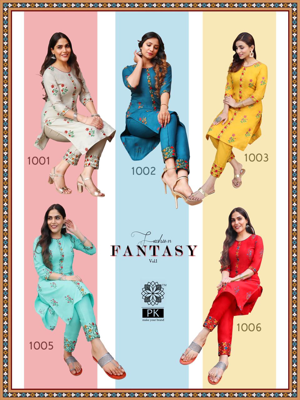 Aradhna Presents  Fashion Fantasy Vol  1 Kurti With Bottom Collection