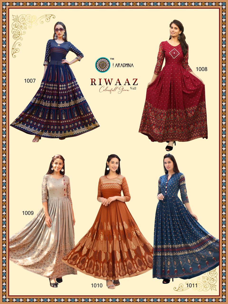 Aradhna  Presents  Riwaaz  Vol  1 Ethnic Wear  Kurtis Collection