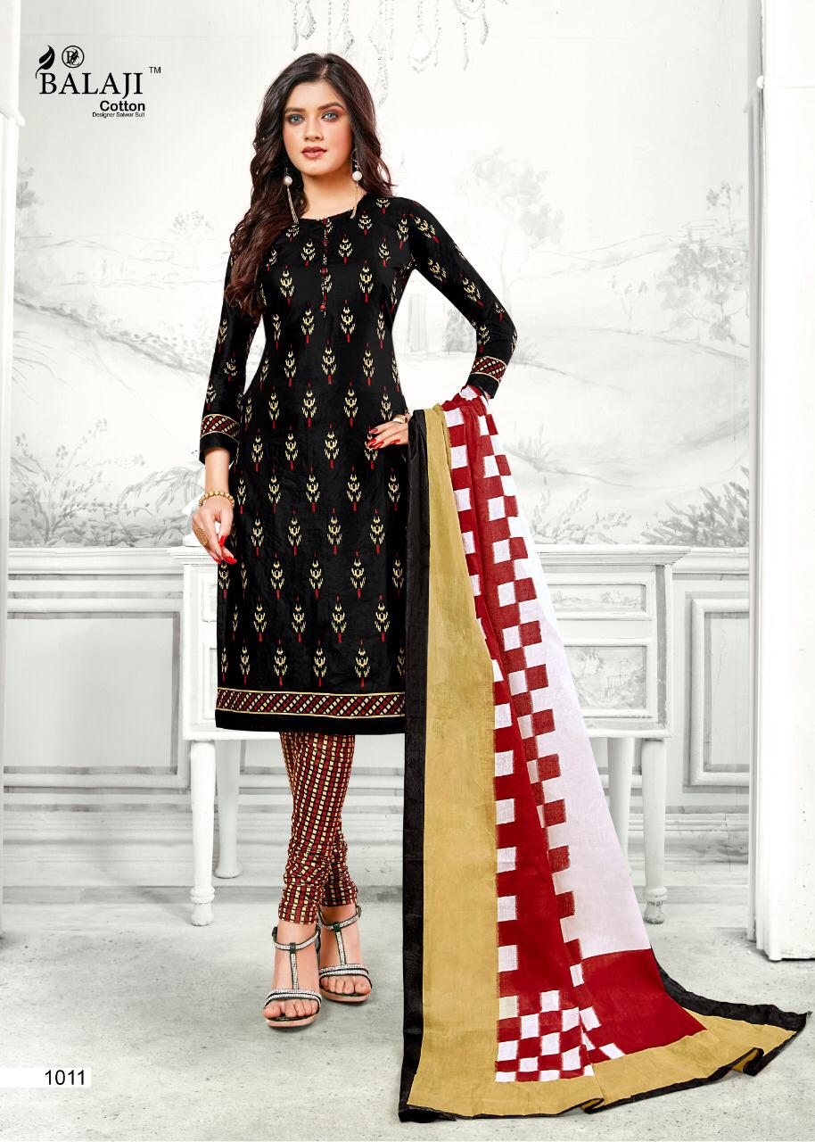 Balaji  Presents Ikkat Prime  Cotton  Dress Materials