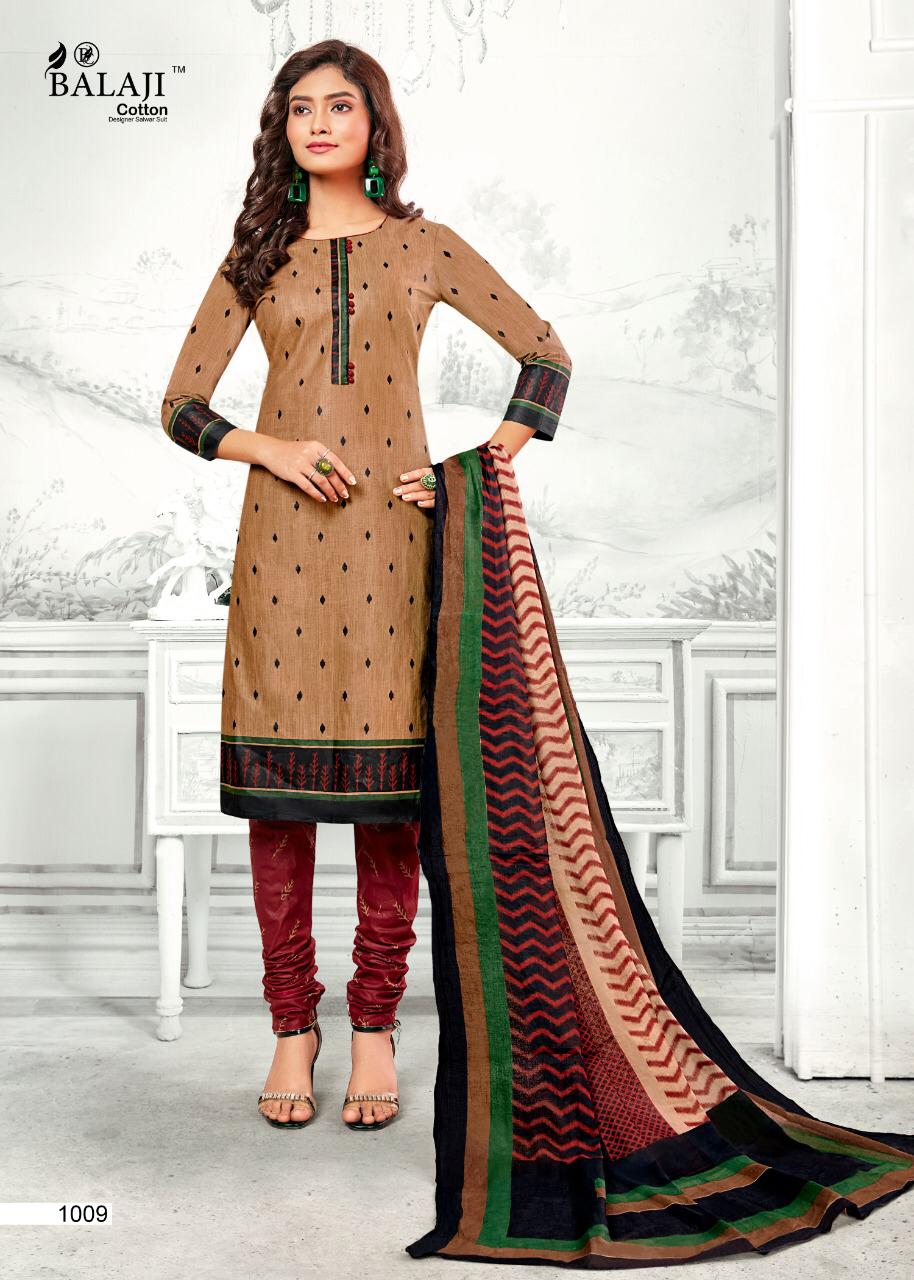 Balaji  Presents Ikkat Prime  Cotton  Dress Materials