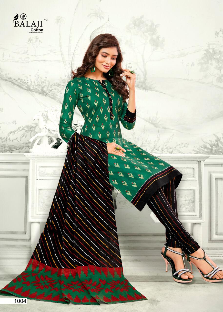 Balaji  Presents Ikkat Prime  Cotton  Dress Materials