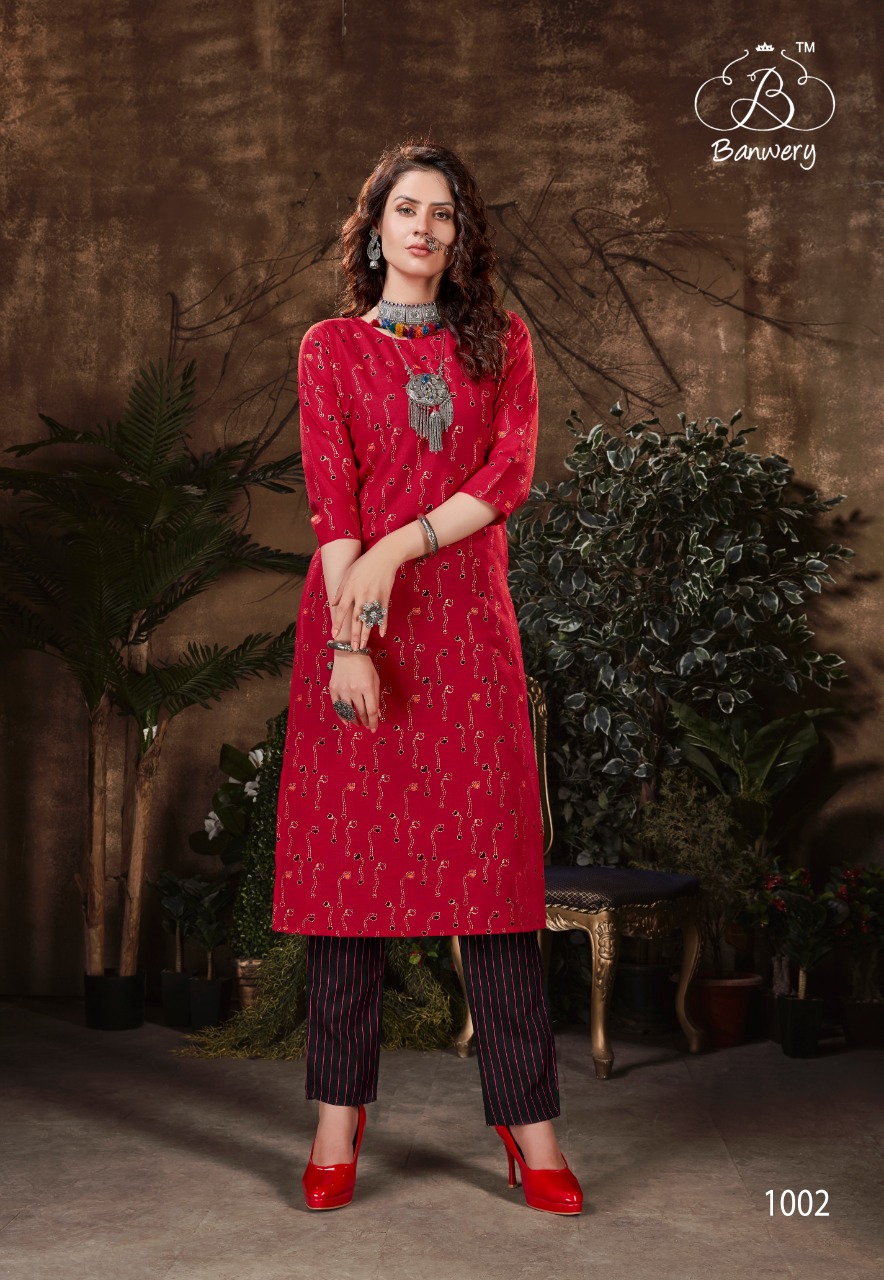 Banwery Presents Bell Bottam Kurti With Bottom Collection